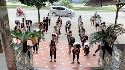Thời gian rèn luyện thể chất của học viên Trung tâm du học Trí việt